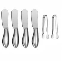 Conjunto de facas espalhadoras Accfore Cheese and Butter, 6 peças, prata