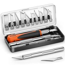 Conjunto de facas Exacto Jetmore, 16 unidades com 3 facas artesanais e 13 lâminas