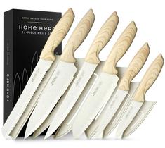 Conjunto de Facas Home Hero Kitchen 12 Peças - Aço Carbono Alto com Afiador