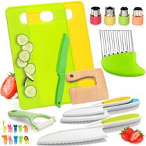 Conjunto de facas iKumar Montessori Plastic Kids, 23 unidades para cozinhar de verdade