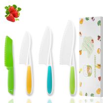 Conjunto de Facas Infantil WALAWALA 4 Peças, Livre de BPA, Seguro para Cozinhar Conjunto de Facas Infantil WALAWALA 4 Peças, Livre de BPA, Seguro para Cozinhar