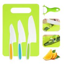 Conjunto de facas infantis, utensílios de cozinha Montessori para crianças pequenas, 5 peças