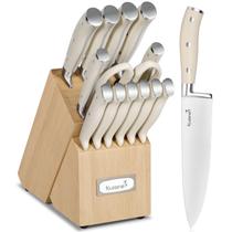 Conjunto de facas KUISINE Chef de aço inoxidável de alto carbono 15PC Conjunto de facas KUISINE Chef de aço inoxidável de alto carbono 15PC