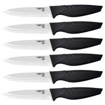 Conjunto de facas para bife Nano ID Ceramic Blade Black 6 peças Conjunto de facas para bife Nano ID Ceramic Blade Black 6 peças