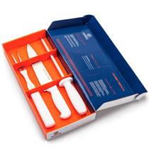 Conjunto de Facas para Churrasco 3 Peças Branco Mundial 7800-3HB