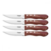 Conjunto de Facas para Churrasco Jumbo Tramontina em Aço Inox com Cabo Vermelho Polywood 4 Peças Conjunto de Facas para Churrasco Jumbo Tramontina em Aço Inox com Cabo Vermelho Polywood 4 Peças