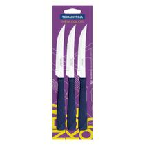 Conjunto de Facas para Churrasco New Kolor com Lâminas em Aço Inox 3 Peças Tramontina Conjunto de Facas para Churrasco New Kolor com Lâminas em Aço Inox 3 Peças Tramontina