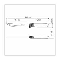 Conjunto de Facas para Churrasco Tramontina Ipanema com Laminas em Aço Inox e Cabos de Polipropileno Preto 12 Peças