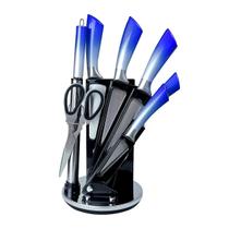Conjunto de facas para cozinha em aço inox e suporte giratório 7 peças Conjunto de facas para cozinha em aço inox e suporte giratório 7 peças