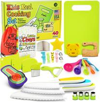 Conjunto de facas para crianças Raymeer 40 peças com livro de receitas e tabuleiro Conjunto de facas para crianças Raymeer 40 peças com livro de receitas e tabuleiro