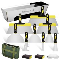 Conjunto de facas para drywall Airless SJG, kit de aço inoxidável de 14 unidades