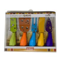 Conjunto de Facas para Queijo Casita 5 Peças em Aço Inox