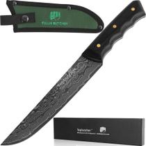 Conjunto de facas Topbutcher Chef Butcher Black Panther Damascus
