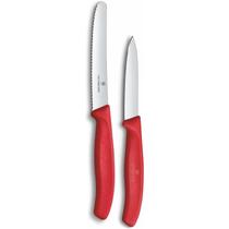 Conjunto de Facas Victorinox Swiss Classic 2 Peças Cabo Vermelho