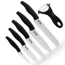 Conjunto de facas Vos Ceramic Kitchen com descascador 10x Sharper Blade