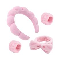 Conjunto De Faixas De Cabelo Absorventes E Macias Para Mulheres, 4 Peças, Faixas De Cabelo