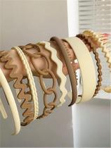 Conjunto De Faixas De Cabelo Antiderrapantes Femininas 9 Peças Para Franja E Rosto - Novo Estilo