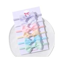 Conjunto De Faixas De Cabelo Com Laço De Renda Elástica Para Meninas 6 Peças Em Cores Sólidas Conjunto De Faixas De Cabelo Com Laço De Renda Elástica Para Meninas 6 Peças Em Cores Sólidas