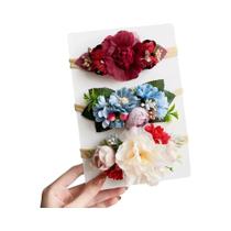 Conjunto De Faixas De Cabelo De Flores Artificiais Para Bebês, Acessórios Para Crianças, Presente