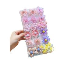 Conjunto De Faixas De Cabelo Elásticas Para Meninas Com Flores De Princesa, Laços De Cabelo Para