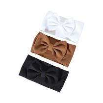 Conjunto De Faixas De Cabelo Oversized Para Bebês E Crianças 3 Peças Em Cores Sólidas Acessórios De