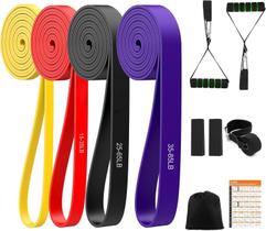 Conjunto de faixas de resistência de 4 níveis com acessórios de látex natural