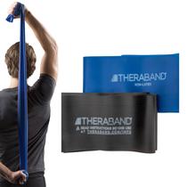 Conjunto de faixas de resistência THERABAND Professional azul e preto