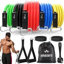 Conjunto de faixas de resistência WHATAFIT, 11 unidades com âncora de porta e bolsa Conjunto de faixas de resistência WHATAFIT, 11 unidades com âncora de porta e bolsa