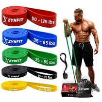 Conjunto de Faixas Elásticas de Resistência ZYNFIT com 5 Níveis e Âncora de Porta