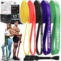 Conjunto de Faixas Elásticas FitBeast 5 Níveis 5-125 lb Conjunto de Faixas Elásticas FitBeast 5 Níveis 5-125 lb