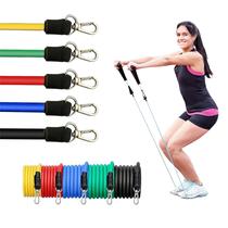 Conjunto de Faixas Elásticas para Ginástica Kit 11 Peças Exercícios Academia - Top Rio