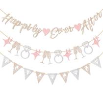 Conjunto de Faixas para Casamento Hopecore Rosa e Dourado com Glitter 1,8 m Conjunto de Faixas para Casamento Hopecore Rosa e Dourado com Glitter 1,8 m