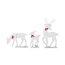 Conjunto De Família De Renas LED Branco Quente 3 Peças Decoração De Natal Iluminada Para Mesa Conjunto De Família De Renas LED Branco Quente 3 Peças Decoração De Natal Iluminada Para Mesa