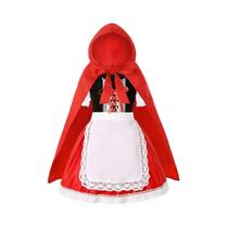Conjunto De Fantasia Chapeuzinho Vermelho Para Crianças 4 Peças Vestido Capa Tiara Bolsa Abóbora Conjunto De Fantasia Chapeuzinho Vermelho Para Crianças 4 Peças Vestido Capa Tiara Bolsa Abóbora