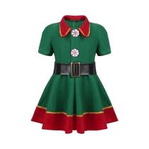 Conjunto De Fantasia De Elfo São Nicolau Para Meninos: Uniforme De Elfo, Calça, Chapéu, Cinto E