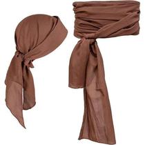 Conjunto De Fantasia De Pirata Cosplay 2 Peças Chapéu Lenço De Cabeça Cinto Medieval Renascentista