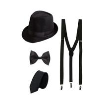 Conjunto De Fantasia Masculina Dos Anos 1920 PESENAR: Ternos, Chapéus, Suspensórios, Gravatas