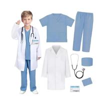 Conjunto De Fantasia Unissex Para Médico Ou Enfermeiro 7PCS Rosa Verde Azul Roupas Médicas Conjunto De Fantasia Unissex Para Médico Ou Enfermeiro 7PCS Rosa Verde Azul Roupas Médicas