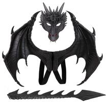 Conjunto de fantasias Alodidae Dragon Devil Wings Demon Tail Dino Mask