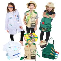 Conjunto de fantasias Born Toys 3 em 1 Dress Up Pretend Play 3-7 anos