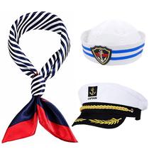 Conjunto de fantasias Ceboic Yacht Captain Hat Sailor Hat Sailor Hat