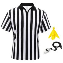 Conjunto de fantasias de árbitro WERFORU para uso unissex com camisa, bandeira e apito