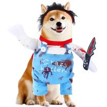 Conjunto de fantasias de cachorro LAPOHI Deadly Chucky Cosplay para o Halloween