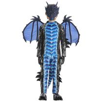 Conjunto de fantasias de dragão para crianças Corespe Blue Small de 5 a 7 anos Conjunto de fantasias de dragão para crianças Corespe Blue Small de 5 a 7 anos