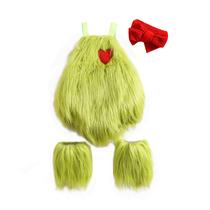Conjunto de fantasias de Natal Nicoxijia Toddler Baby Green Furry Monster