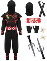 Conjunto de fantasias de ninja para crianças GZ-LAOPAITOU 9 peças com acessórios