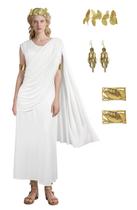 Conjunto de fantasias femininas de toga grega UQJE Roman Goddess XL
