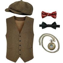 Conjunto de fantasias Gatsby Cosplay Roaring 20s Gangster Men 2XL