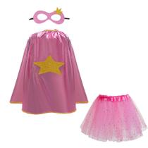 Conjunto de fantasias IDOTTA Kids Super-Hero Capes com máscara Tutu 3-10Y Conjunto de fantasias IDOTTA Kids Super-Hero Capes com máscara Tutu 3-10Y
