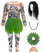 Conjunto de fantasias infantis de Halloween RAAIBB com colar de peruca Conjunto de fantasias infantis de Halloween RAAIBB com colar de peruca